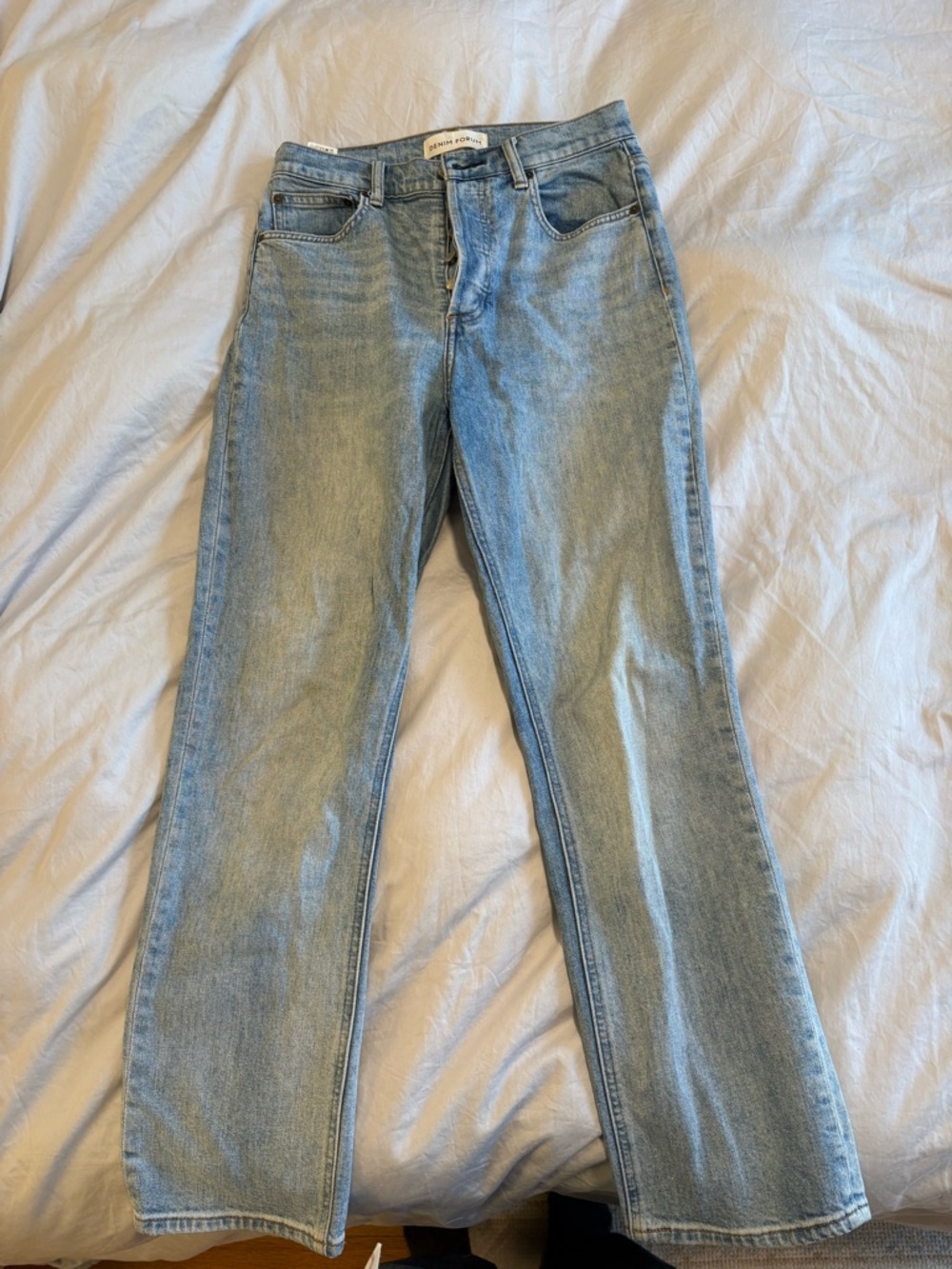 Denim Forum Light Blue Straight Leg Women’s Jeans